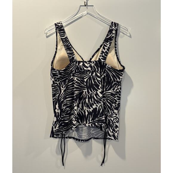 Lands’ End Animal Print Halter Tankini Swimsuit Too Womens Size 18 (668) - Picture 2 of 3